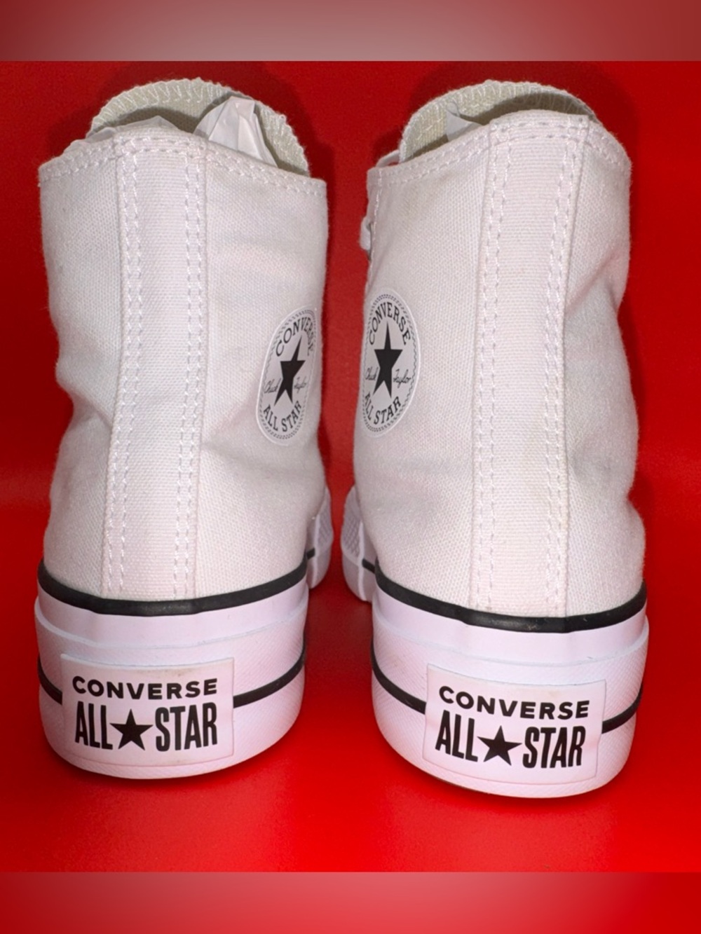 Converse Platform High Tops White Move Sneakers Women’s 5 Worn Once - Picture 3 of 16